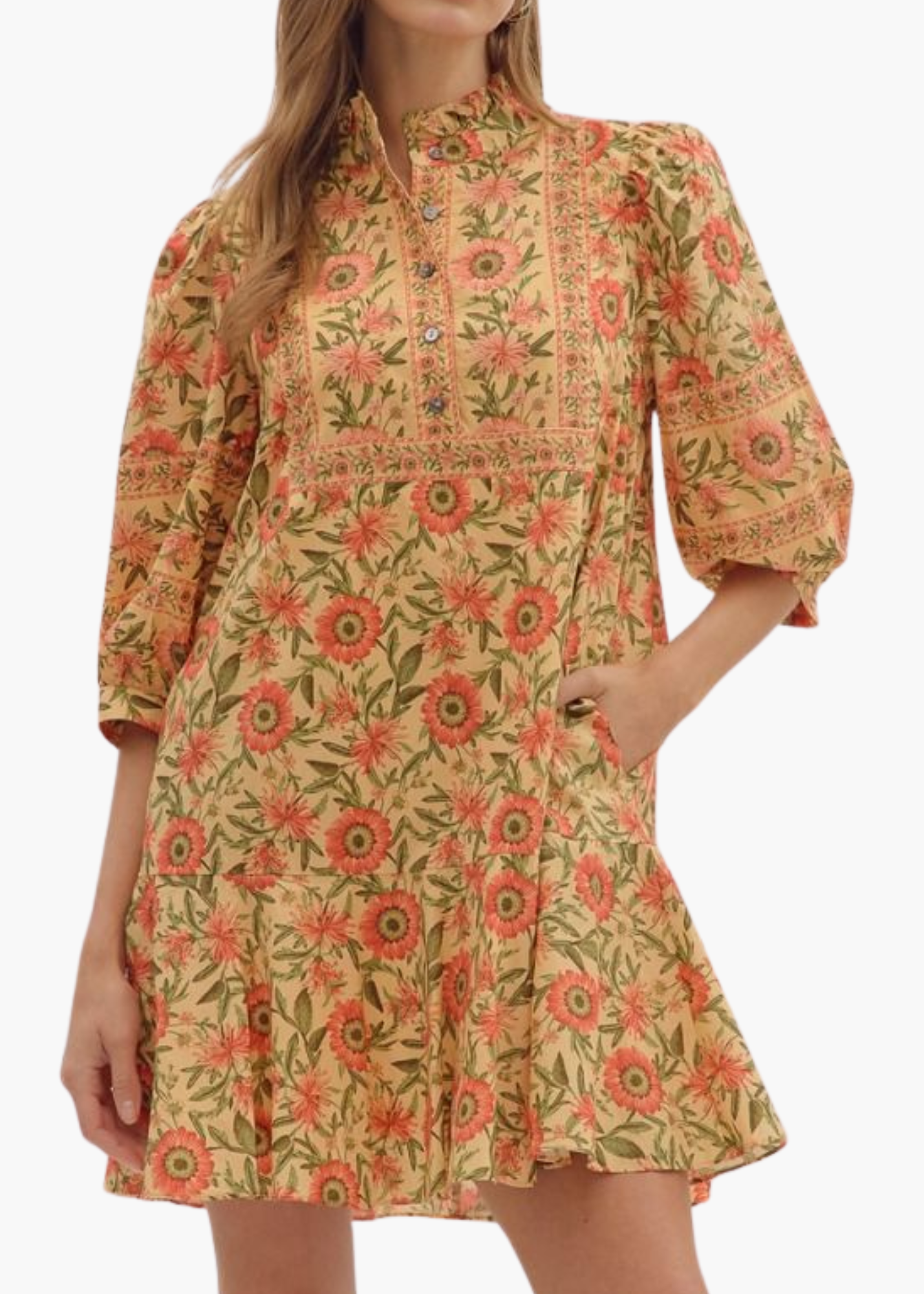 Hayden Mini Dress in Butterscotch