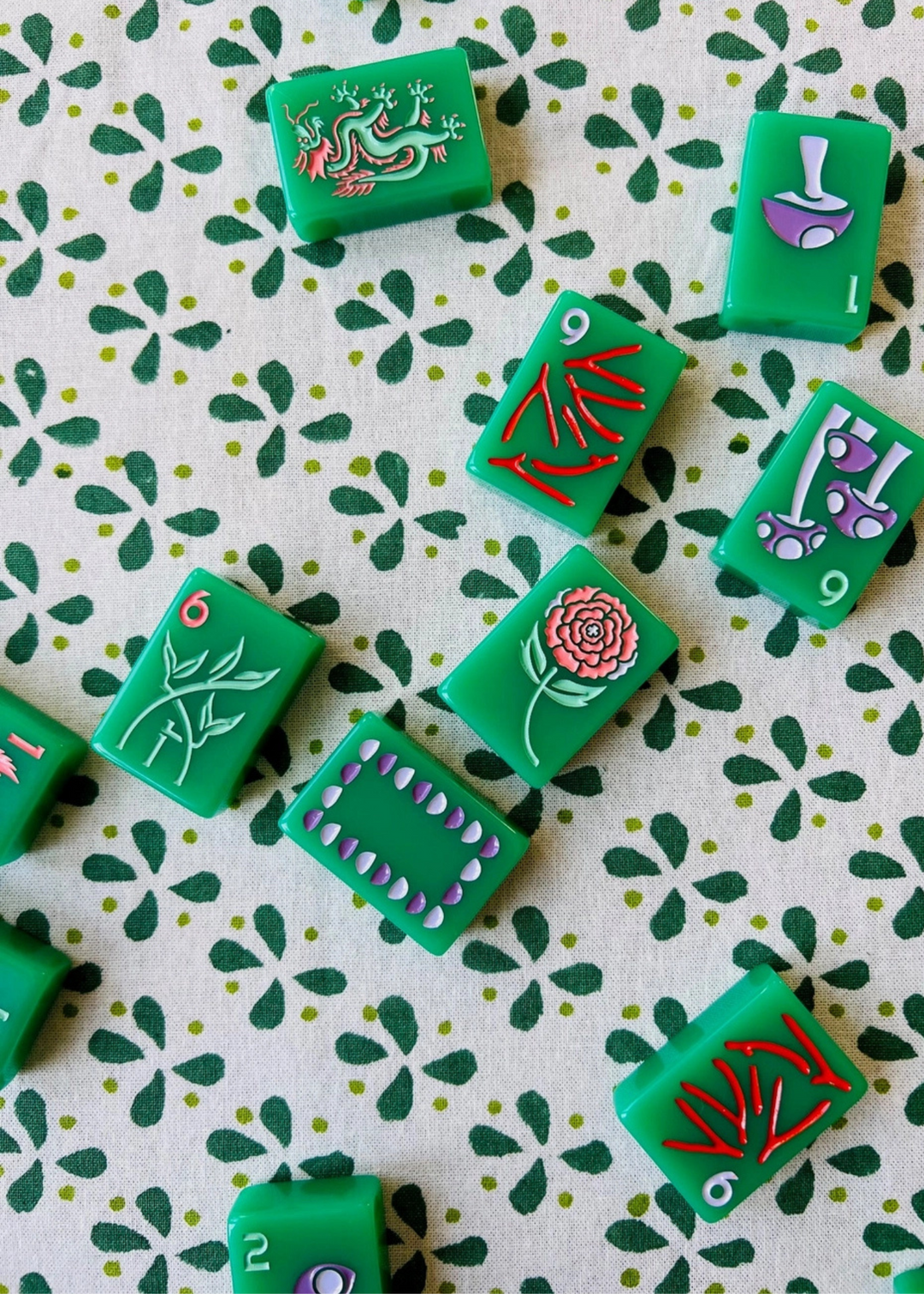 Petals Tablecloth in Green