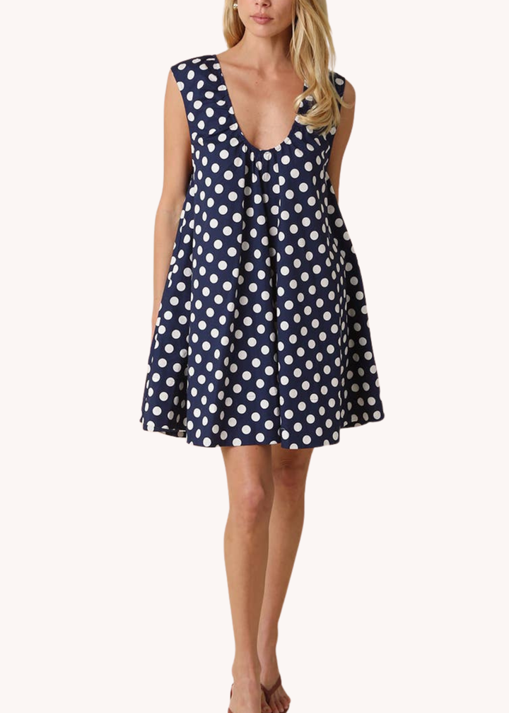 Erin Polka Dot Swing Mini Dress