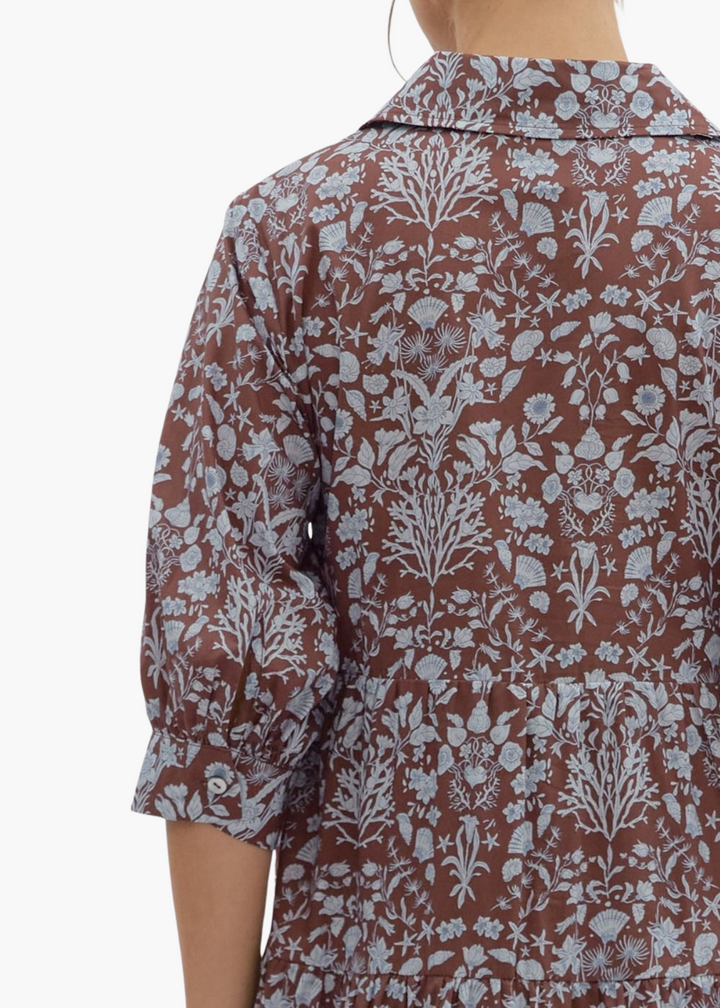 Karla Midi Dress in Brown