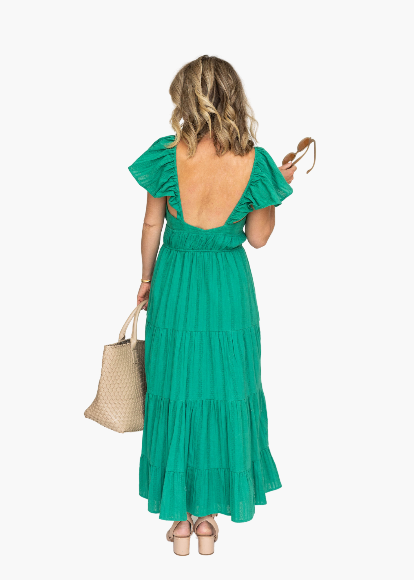 Riley Textured Cotton Maxi Dress