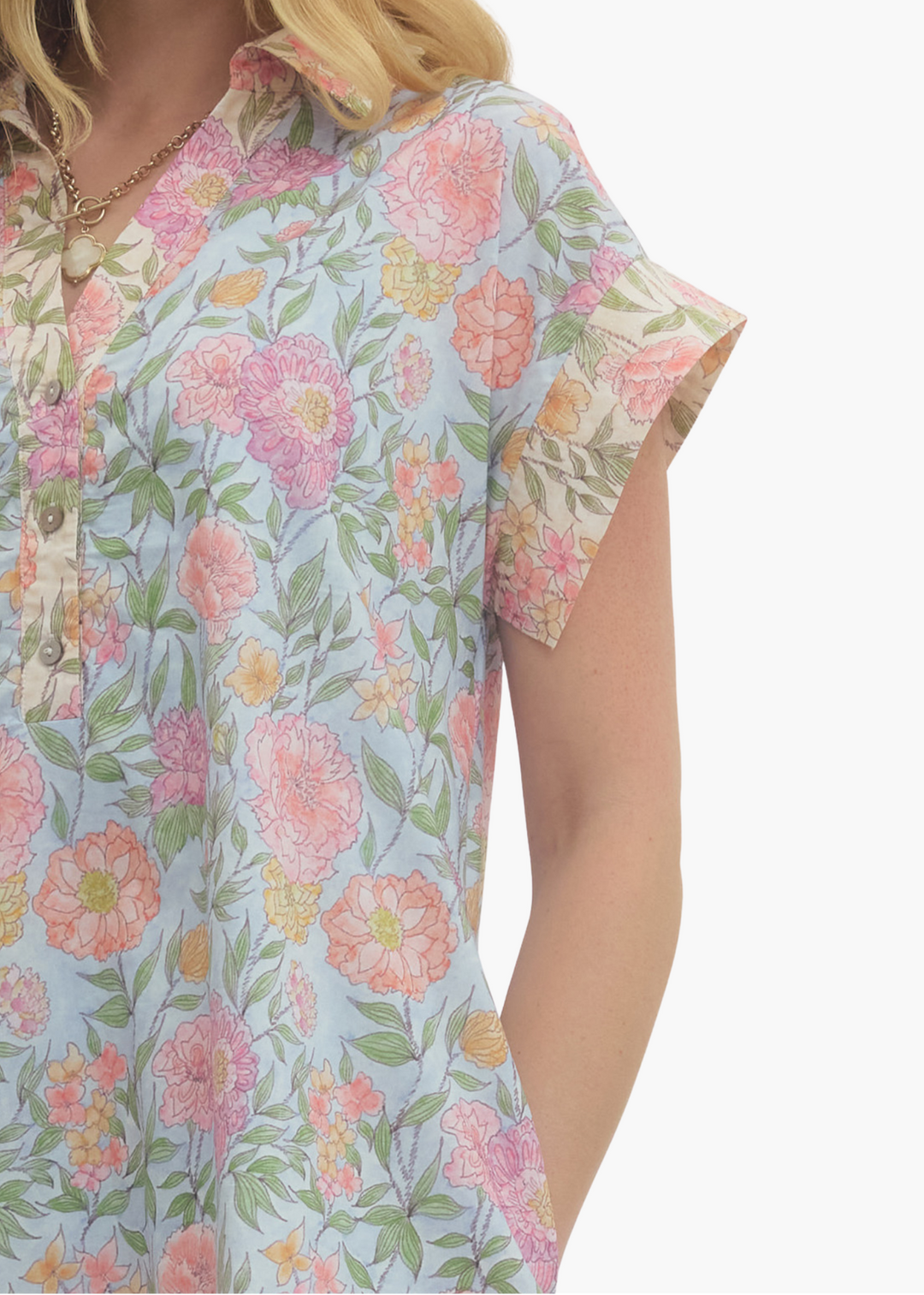 Valeria Mini Dress in Light Blue