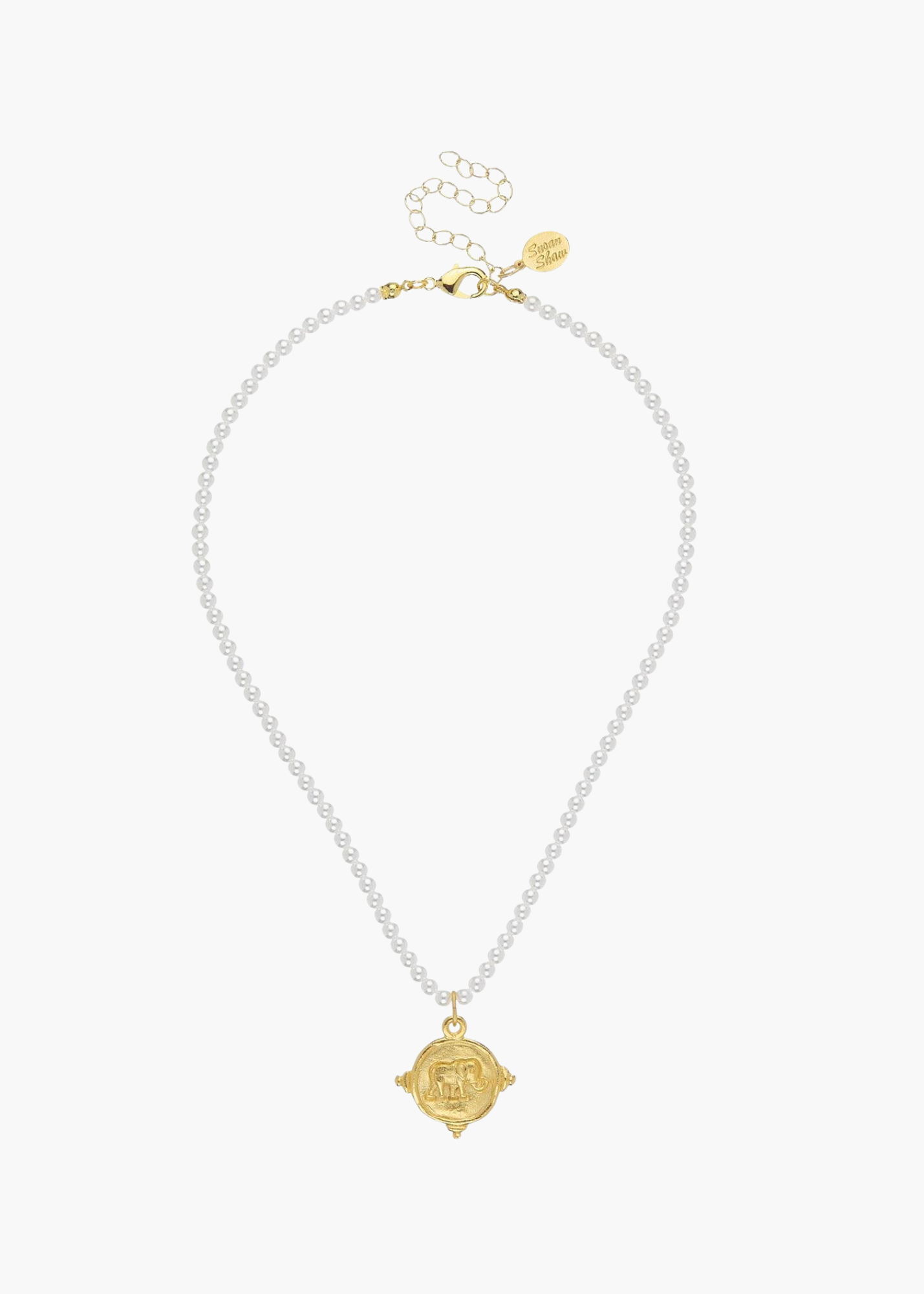 Alys Elephant Pearl Necklace