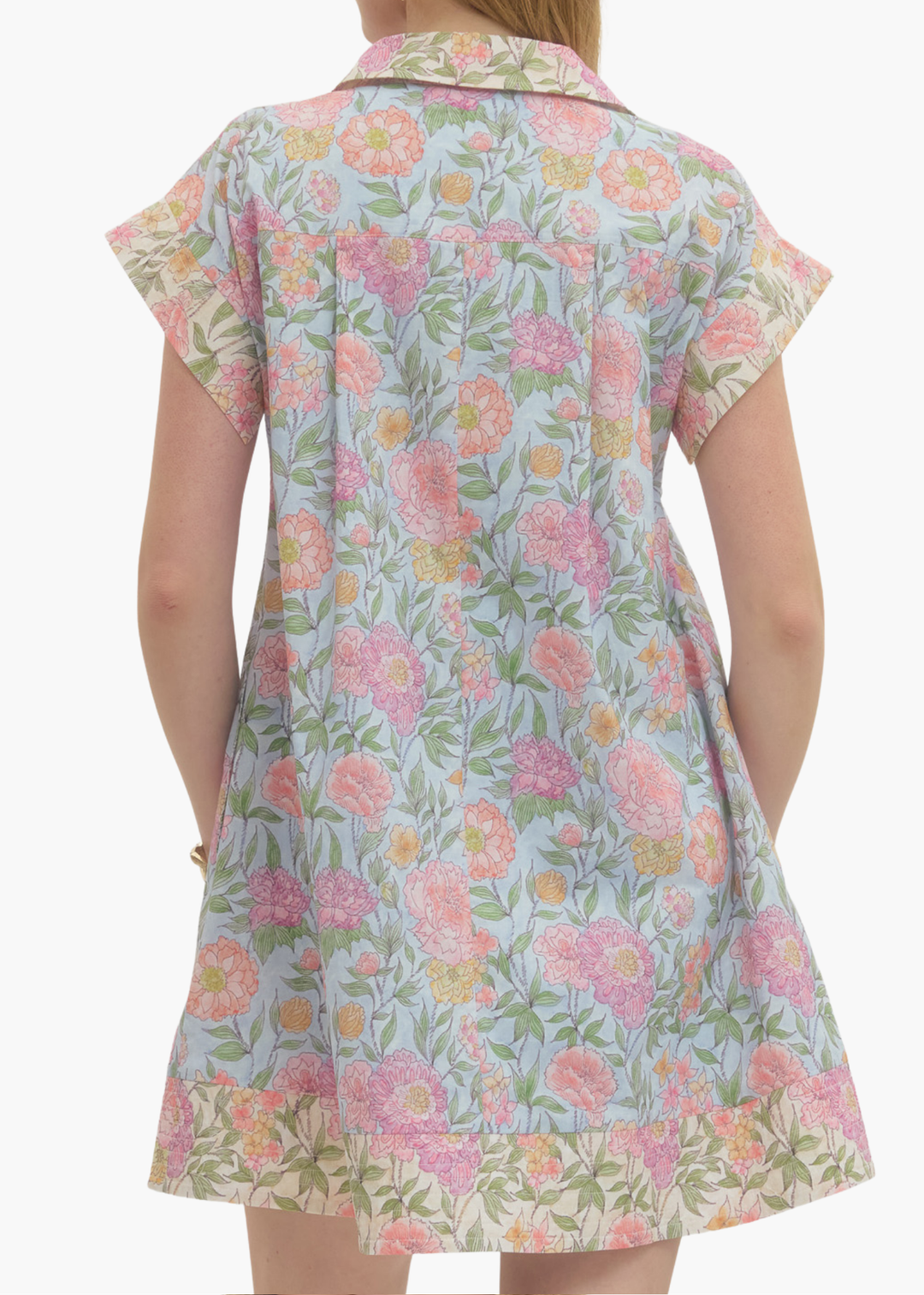 Valeria Mini Dress in Light Blue