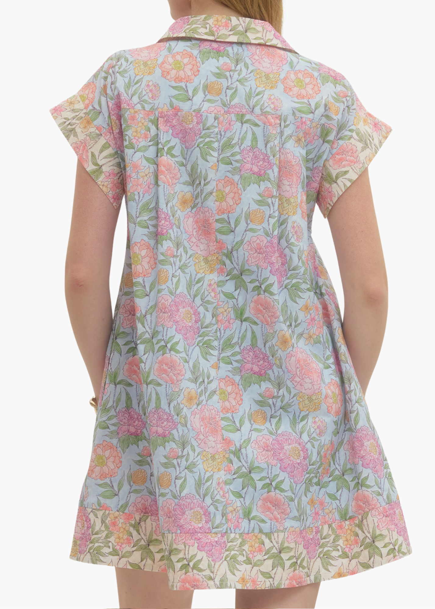 Valeria Mini Dress in Light Blue