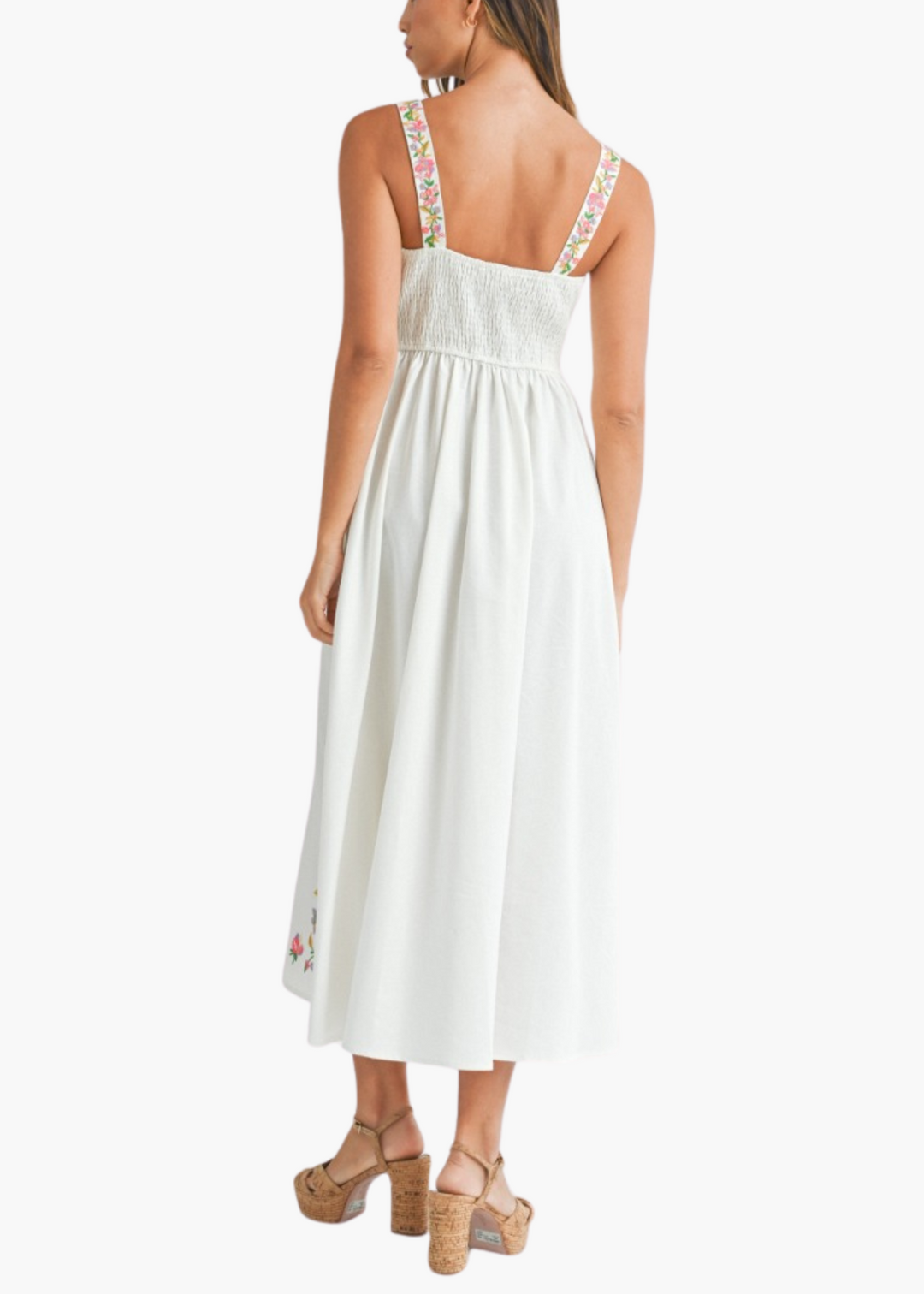 Mable Midi Dress in Off White - Main Image