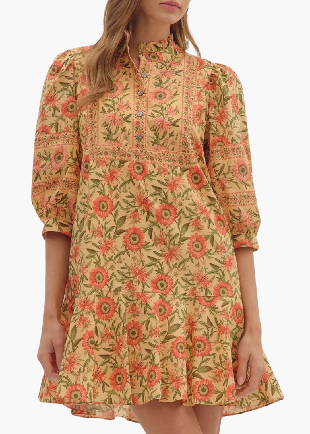Hayden Mini Dress in Butterscotch