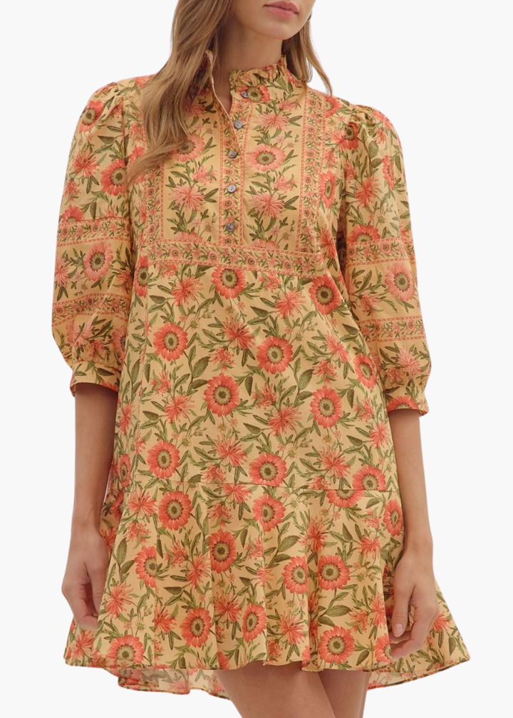 Hayden Mini Dress in Butterscotch