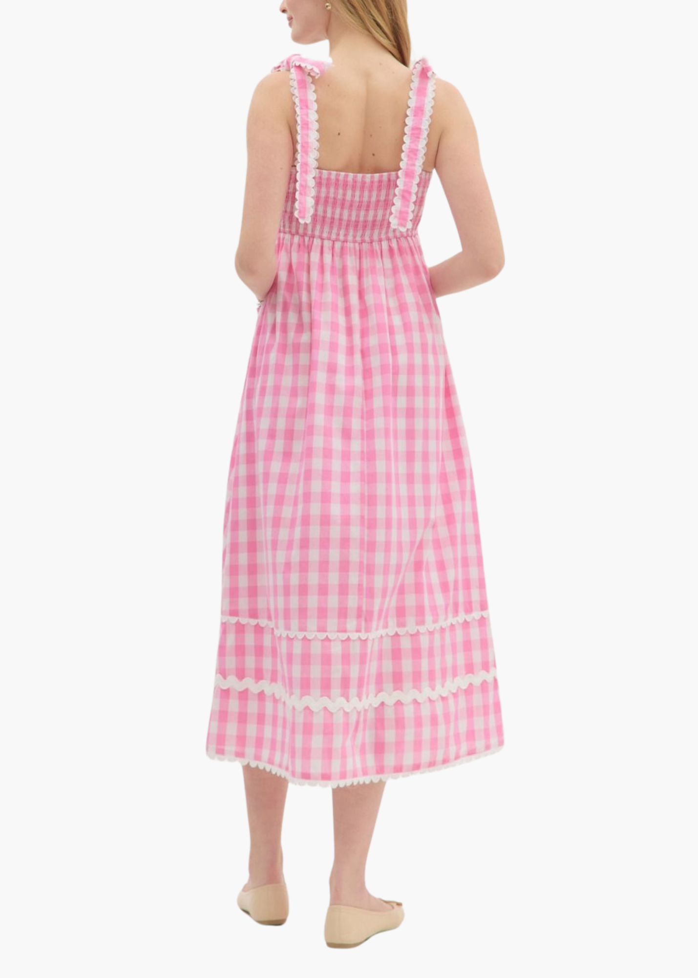House Midi Dress in Pink