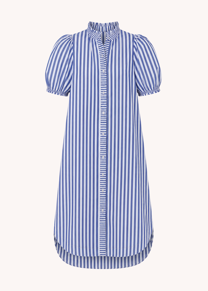 Madison Cotton Midi Dress in Navy