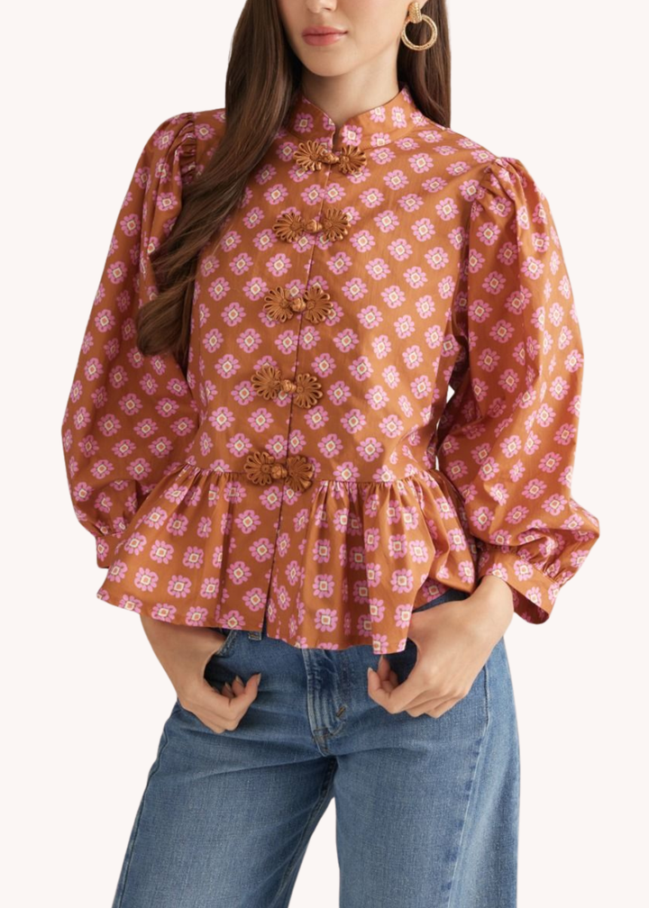 Keeley Cotton Top in Rust