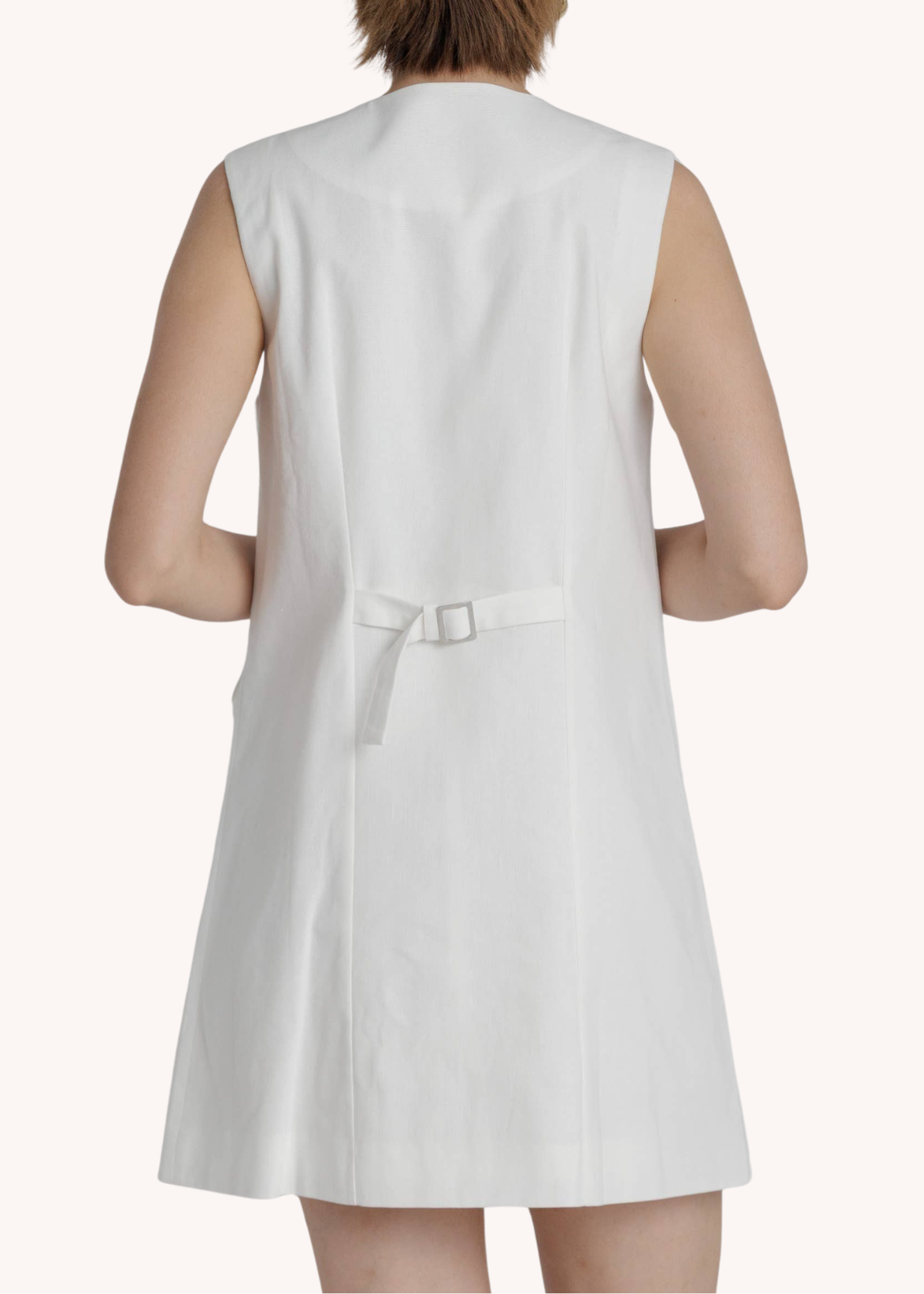 Amelia Mini Shift Dress in White