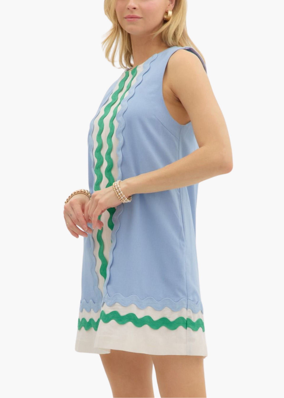 Savannah Mini Dress in Blue