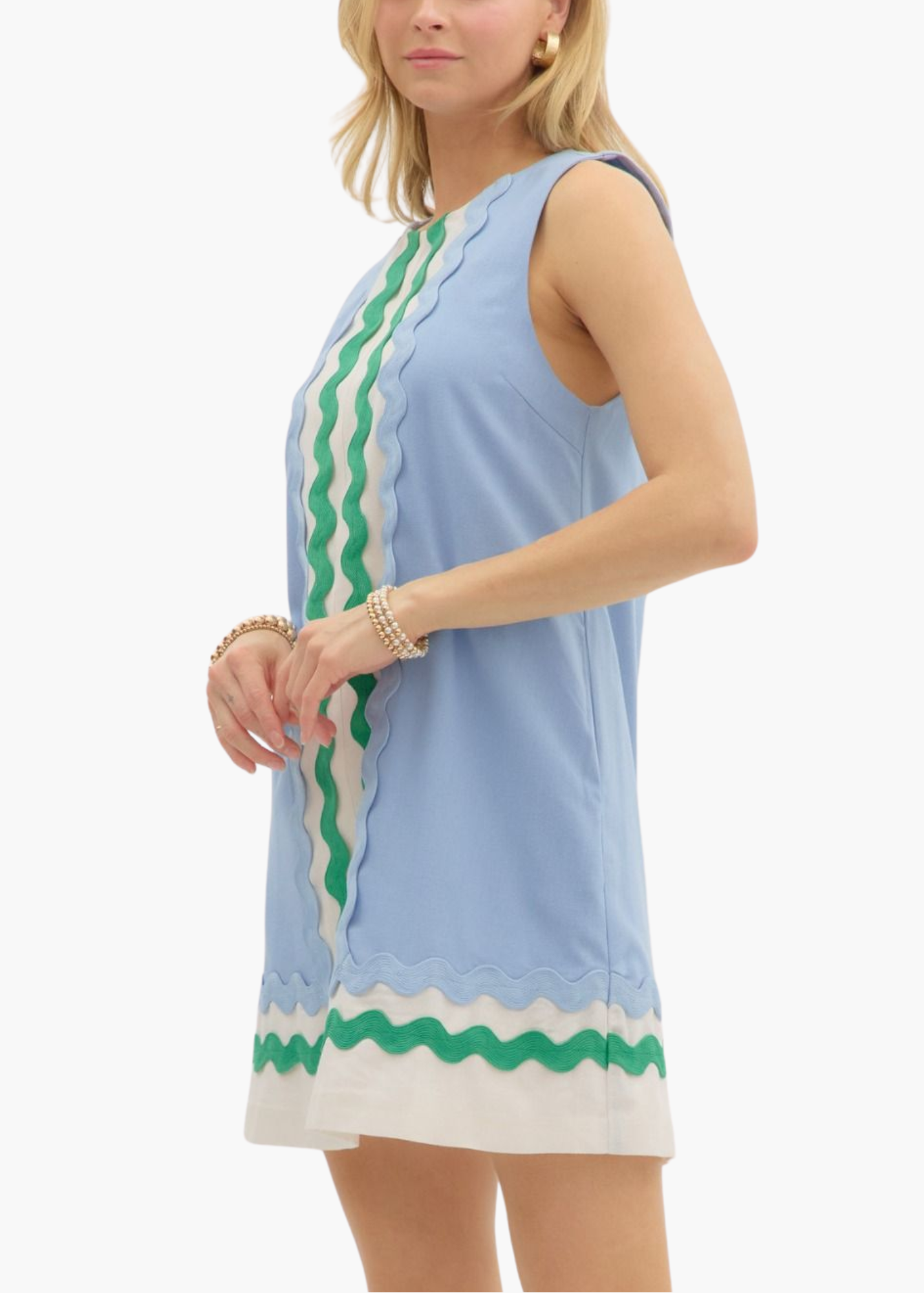Savannah Mini Dress in Blue