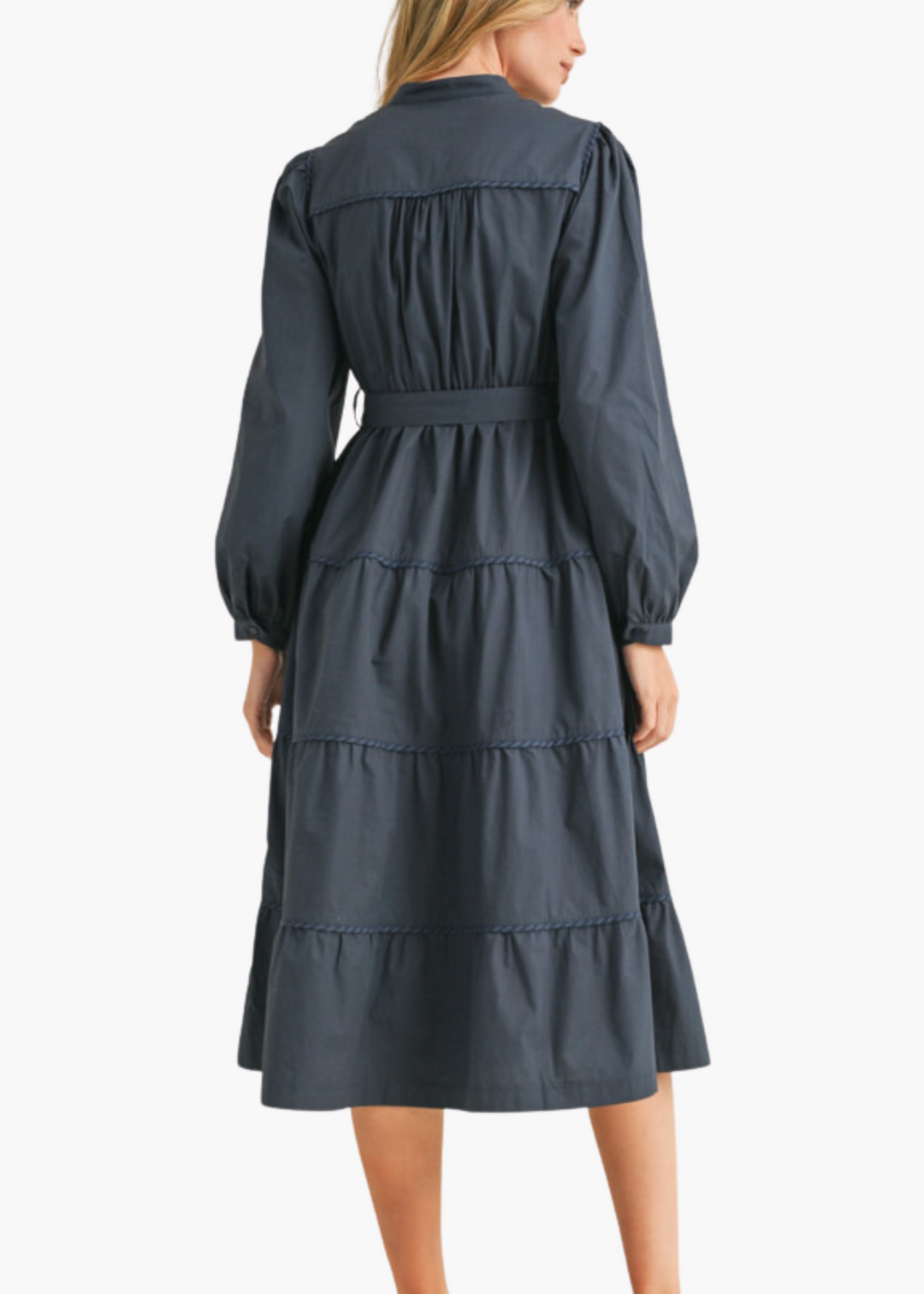 Celine Midi Dress in Navy