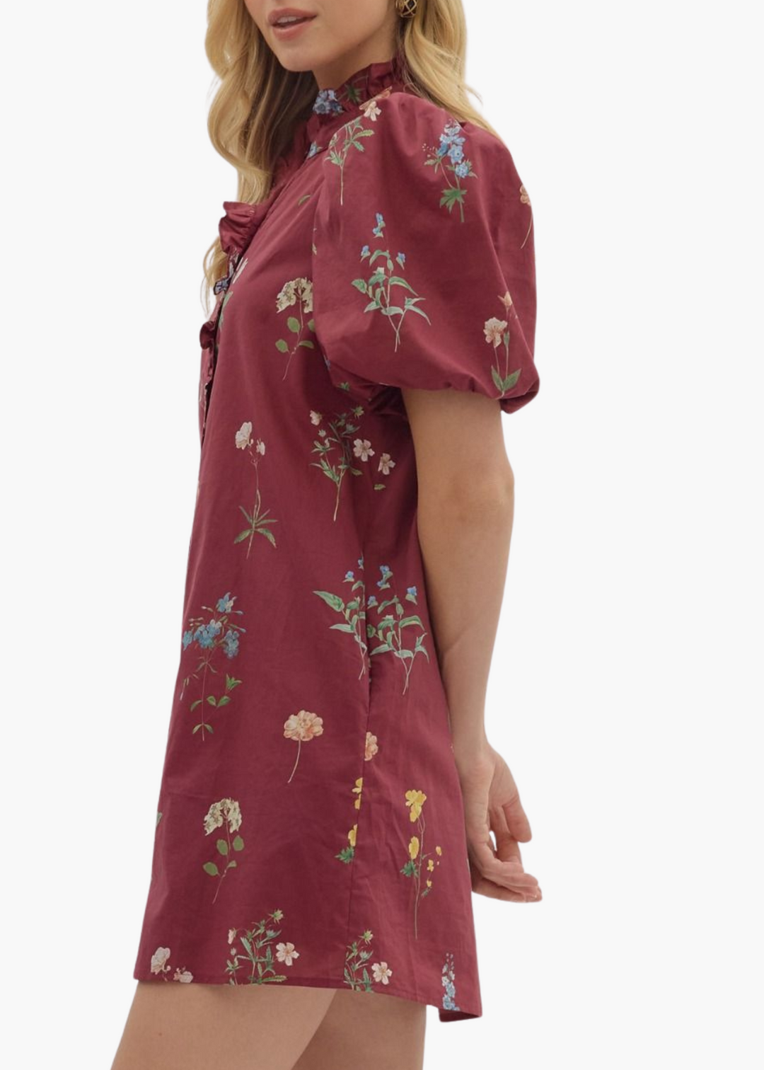 Madison Mini Dress in Burgundy