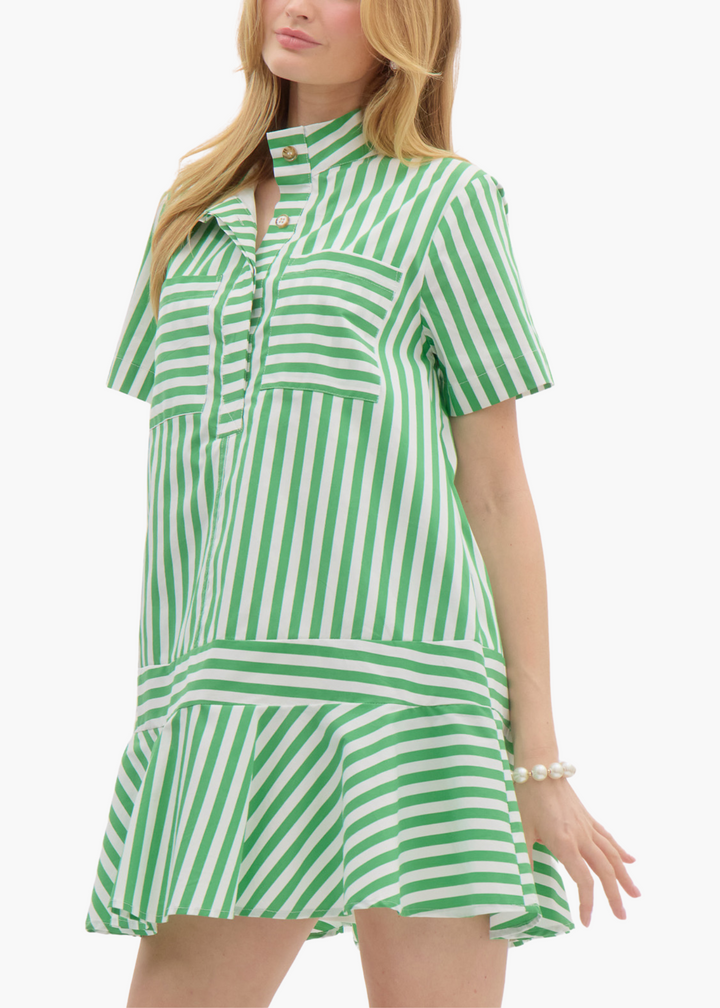 Devon Mini Dress in Green