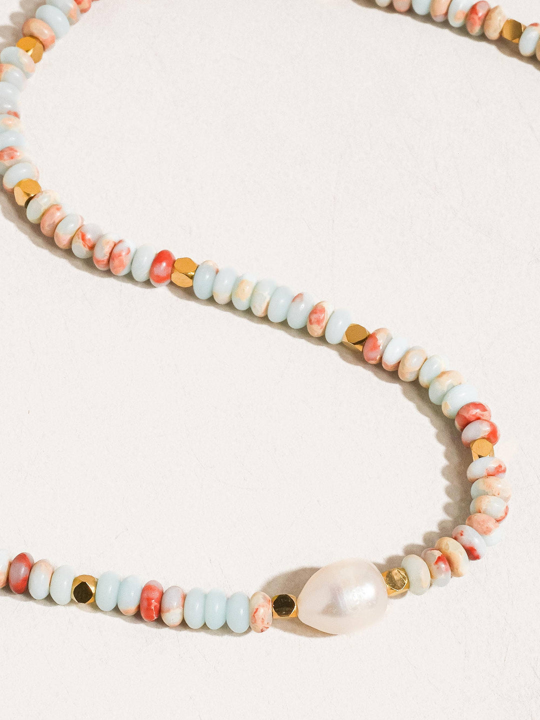 Swank Beaded Pearl Necklace in Multi