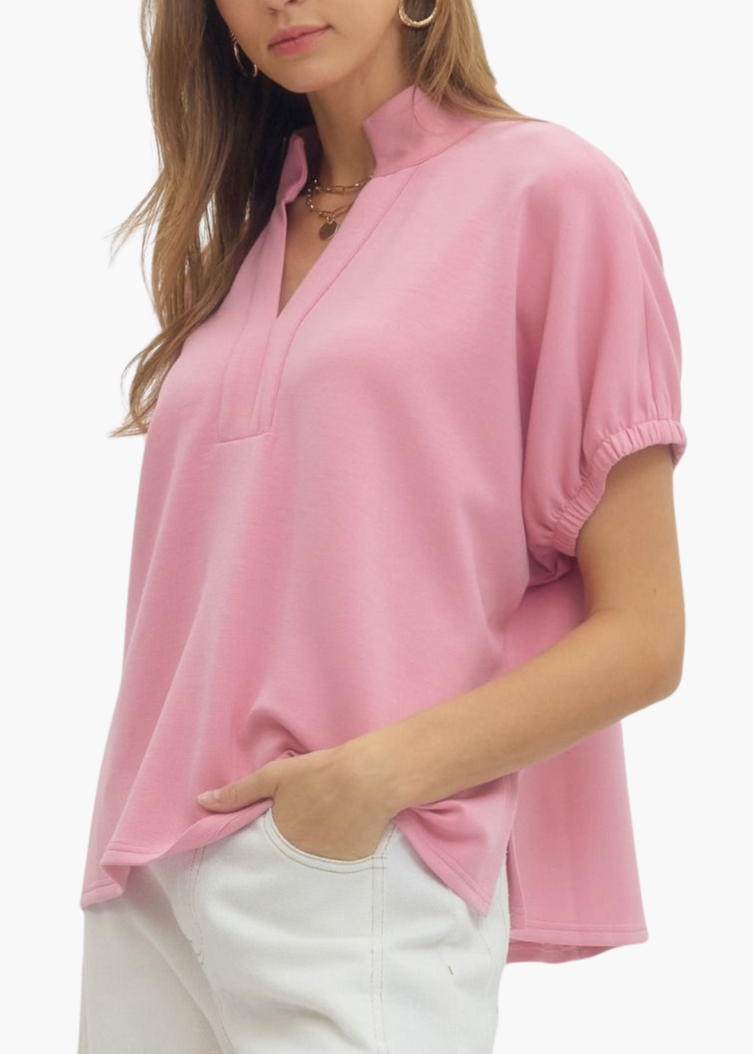 Collins Top in Dusty Pink