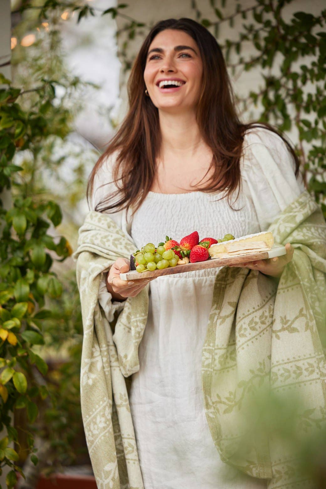 Chappy Wrap Lightweight Blanket in Springtime Stripe