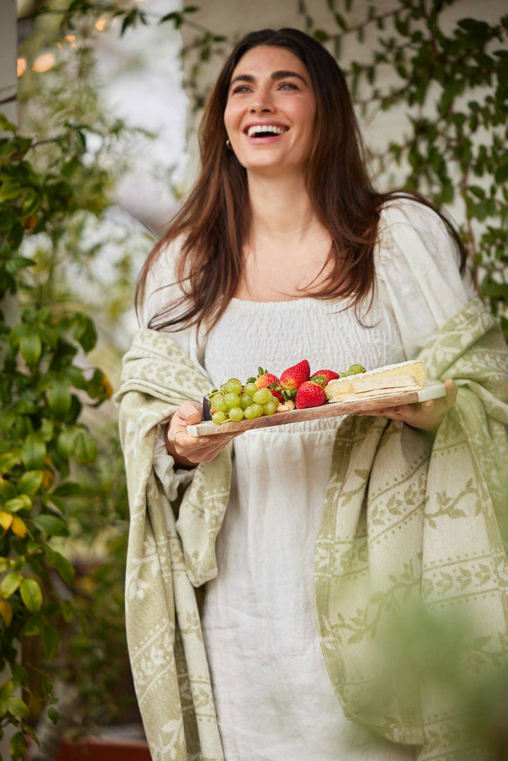 Chappy Wrap Lightweight Blanket in Springtime Stripe