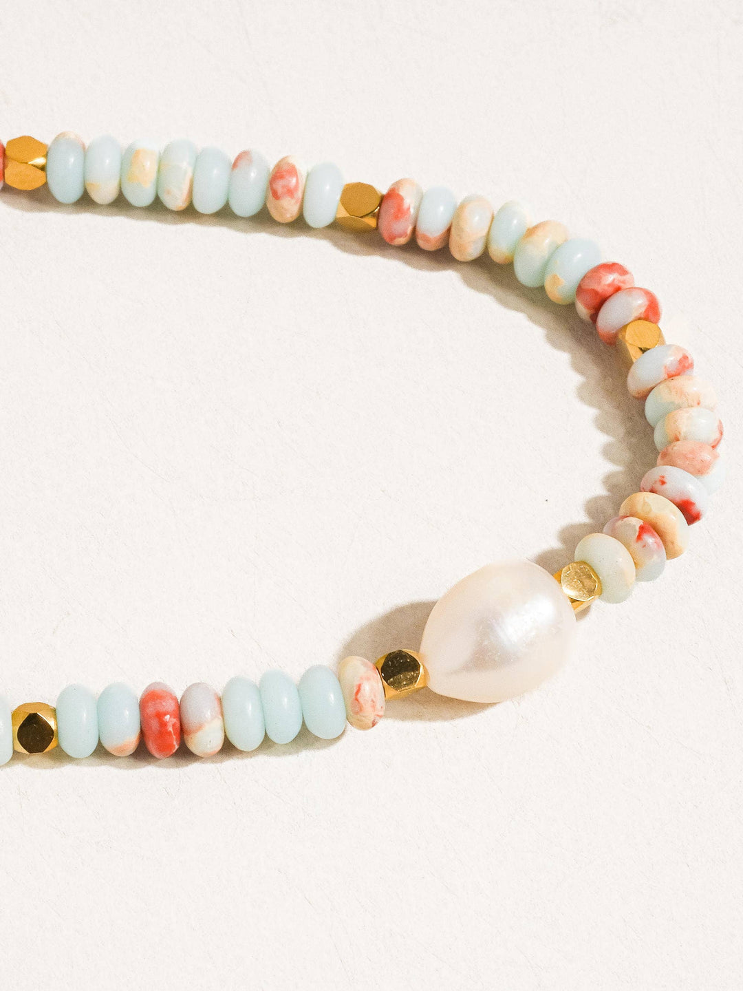 Swank Beaded Pearl Necklace in Multi