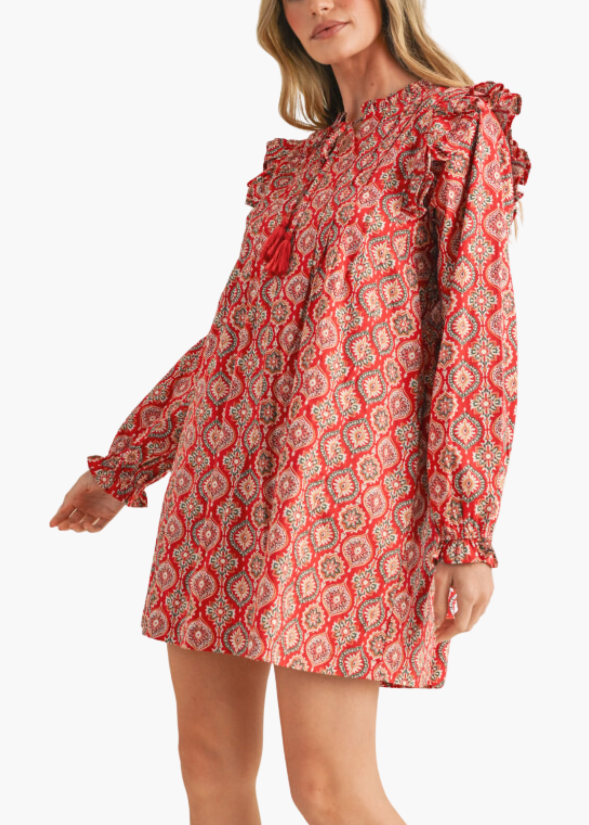 Everett Mini Dress in Red