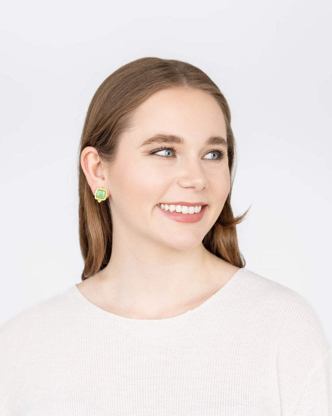 Charlotte Studs in Lime