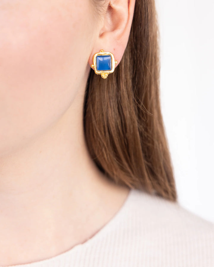 Charlotte Studs in Sapphire