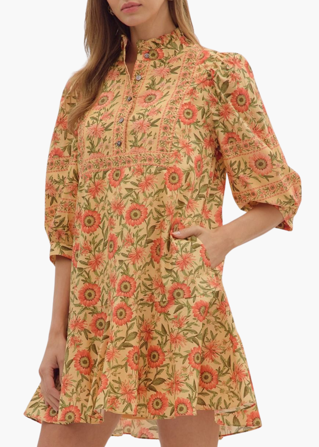 Hayden Mini Dress in Butterscotch