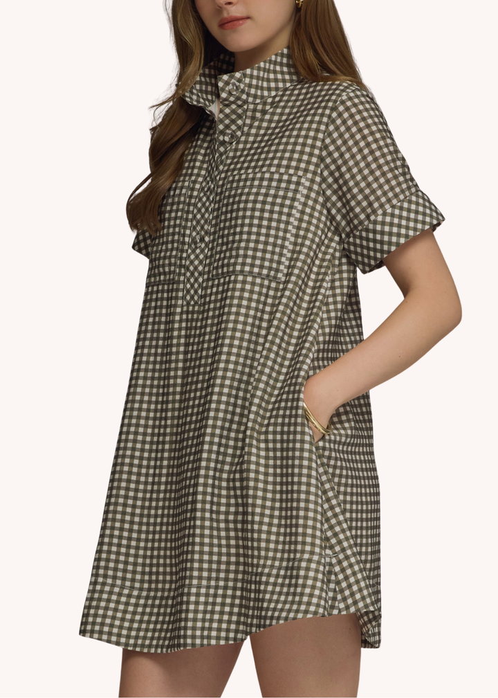 Ginna Mini Dress in Olive