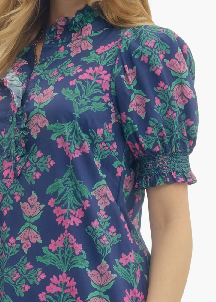 Sacha Midi Dress in Navy