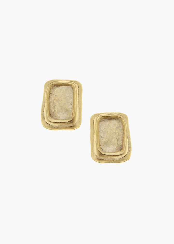 Handcast Gold Earrings