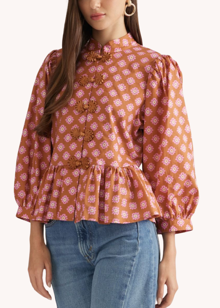 Keeley Cotton Top in Rust