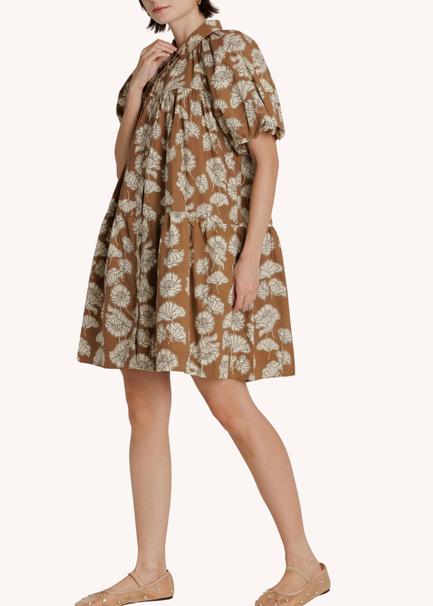 Lindon Mini Dress in Brown