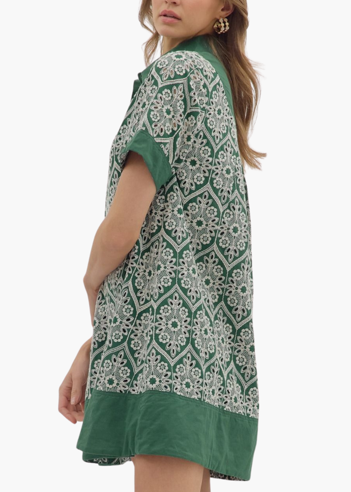 Beckett Dress in Hunter Green