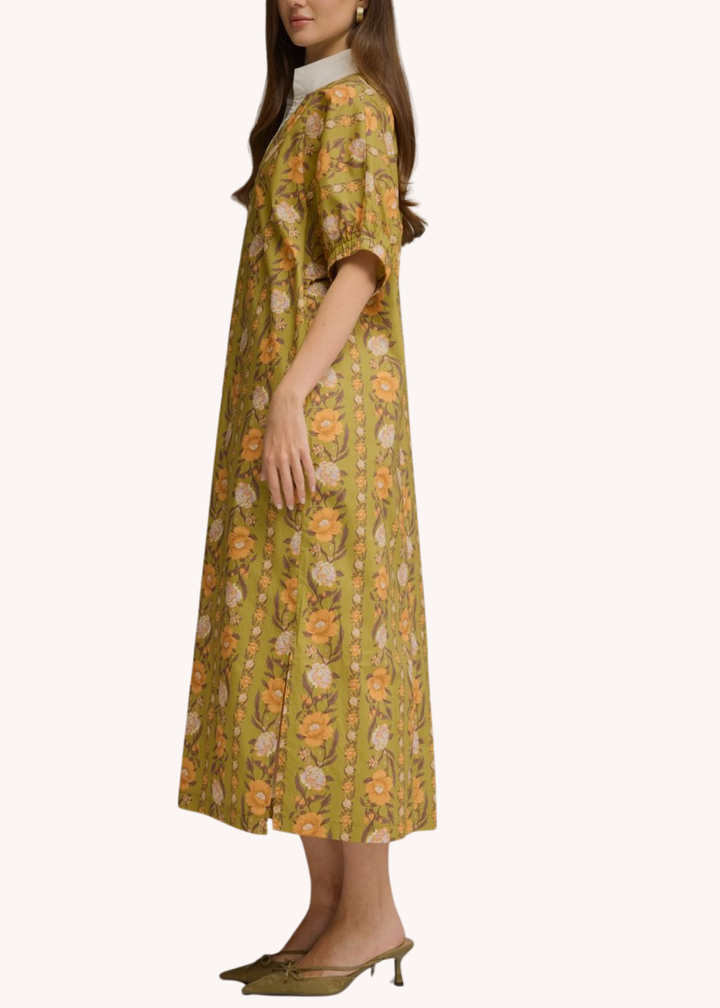 Baylor Midi Dress in Marigold