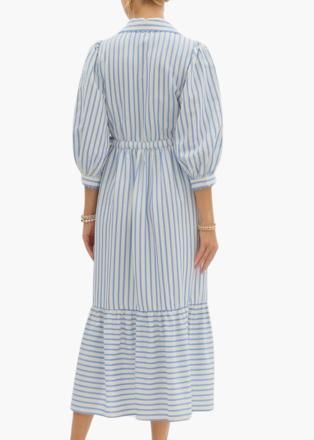 Fallon Midi Dress in Blue