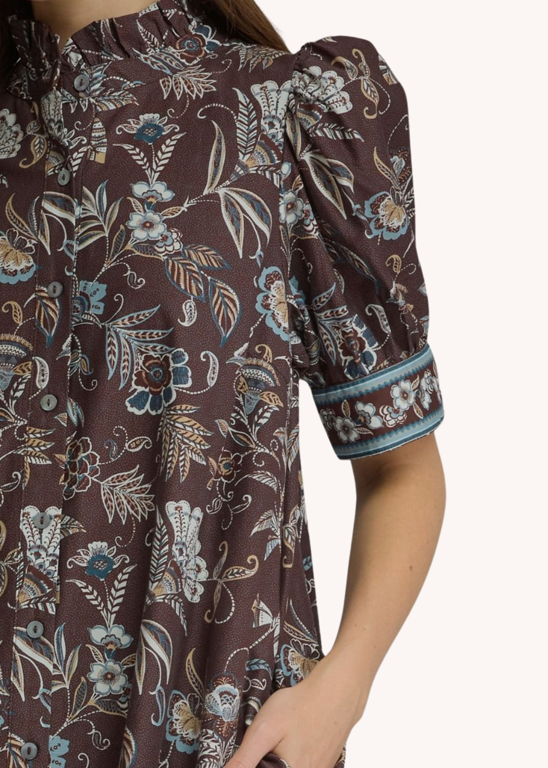 Kelly Cotton Midi Dress in Eggplant