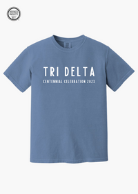Preorder: Tri Delt Delta Rho Centennial Celebration Comfort Colors Tee