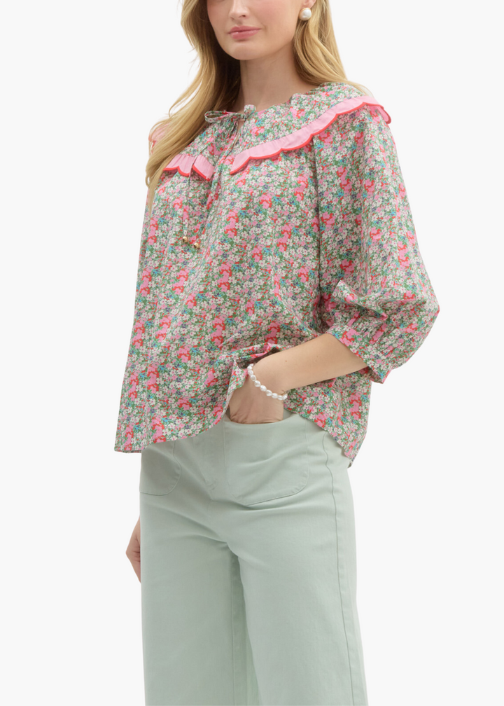 Ava Top in Pink Combo