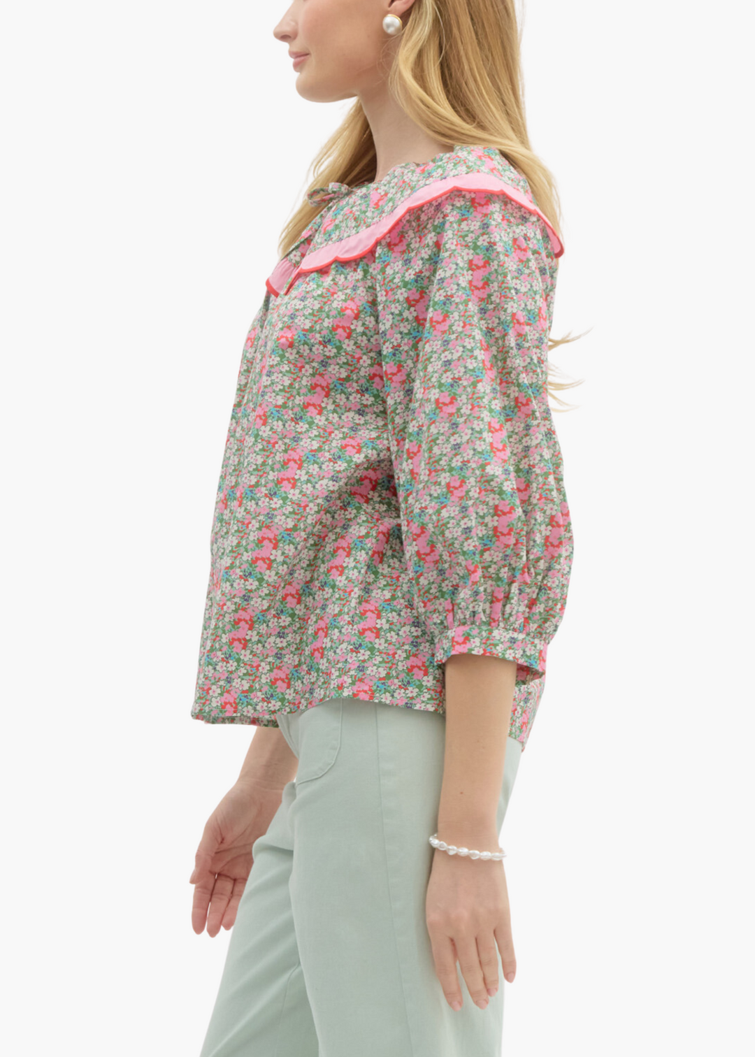 Ava Top in Pink Combo