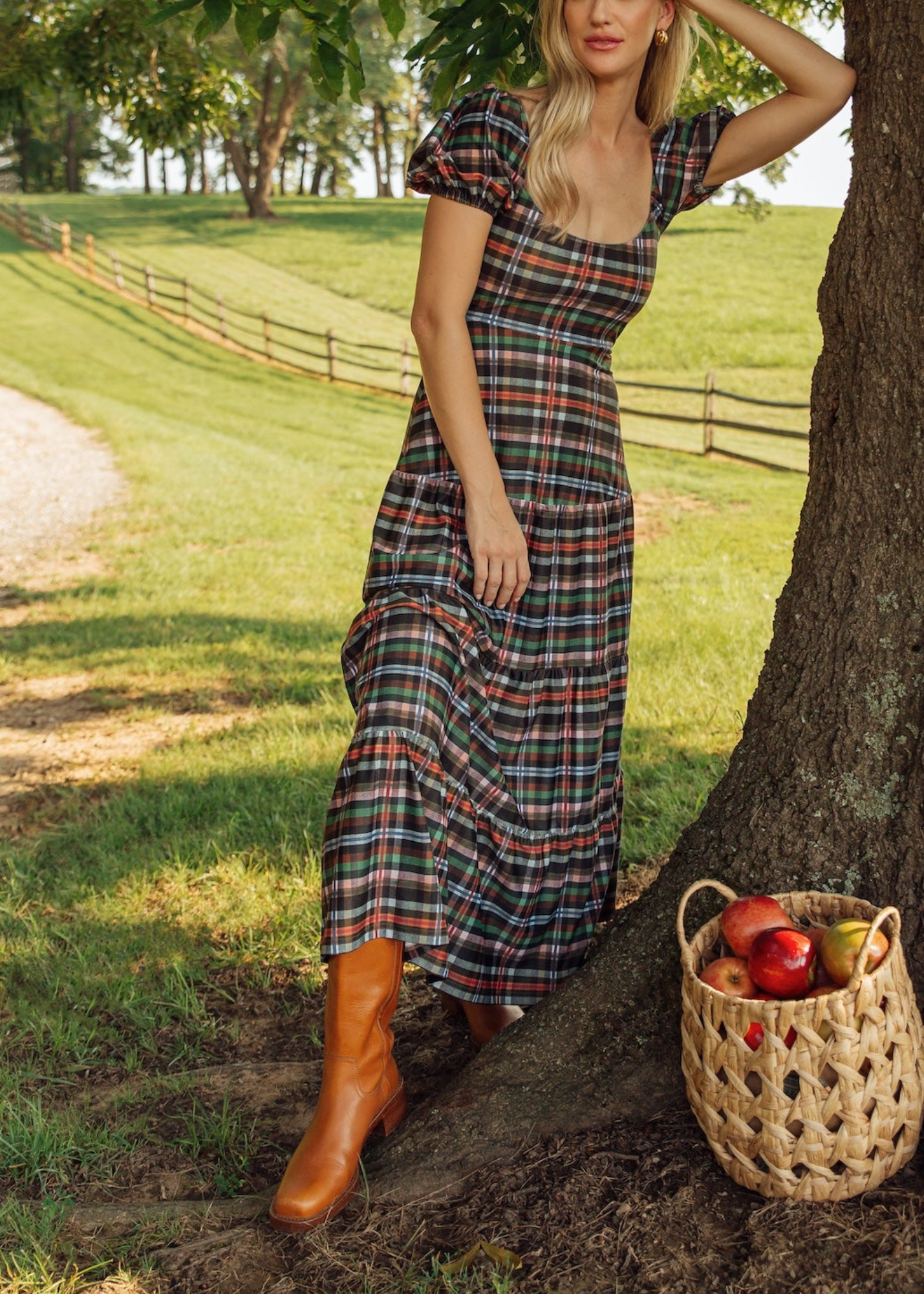Heidi Dress in Stockholm Plaid