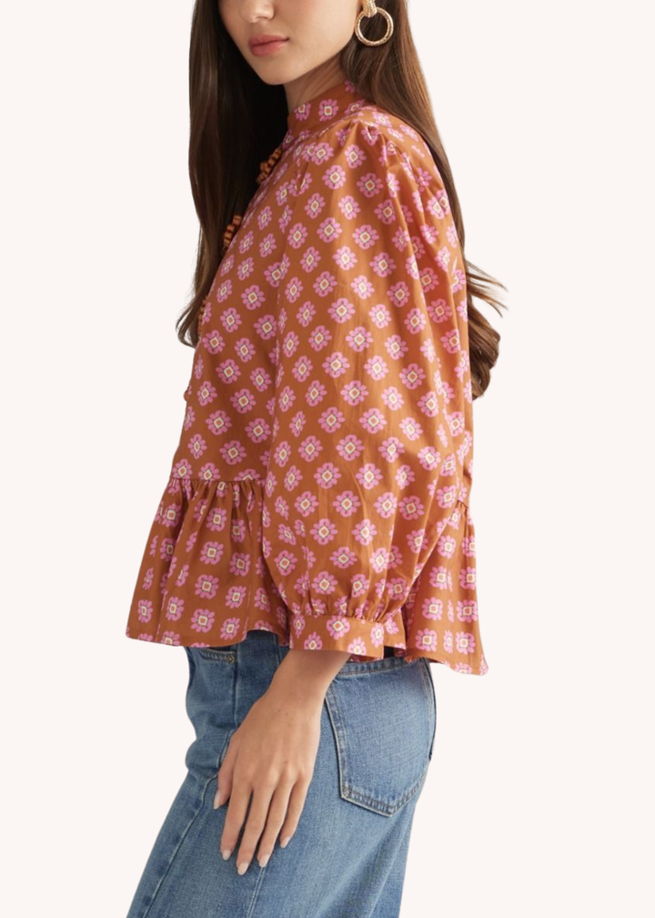Keeley Cotton Top in Rust