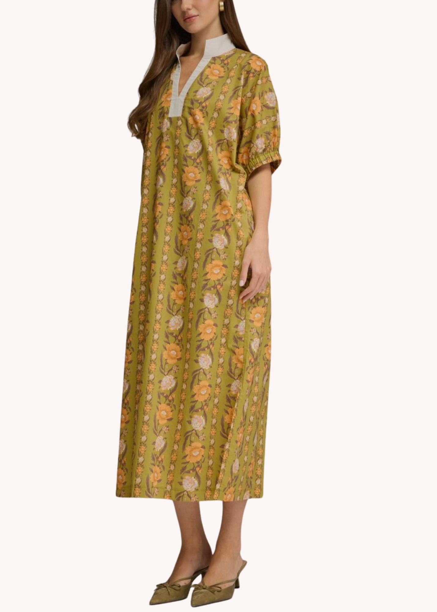 Baylor Midi Dress in Marigold