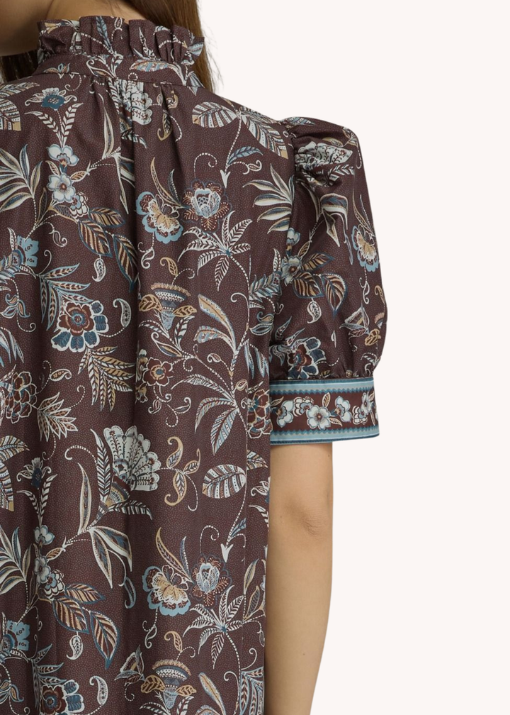 Kelly Cotton Midi Dress in Eggplant