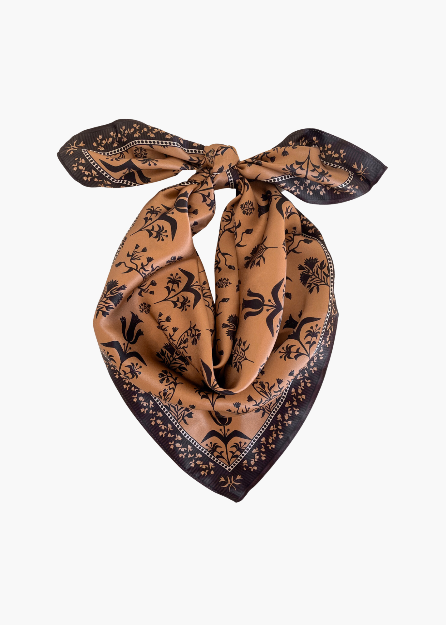 Pepper Block Print  Silk Scarf