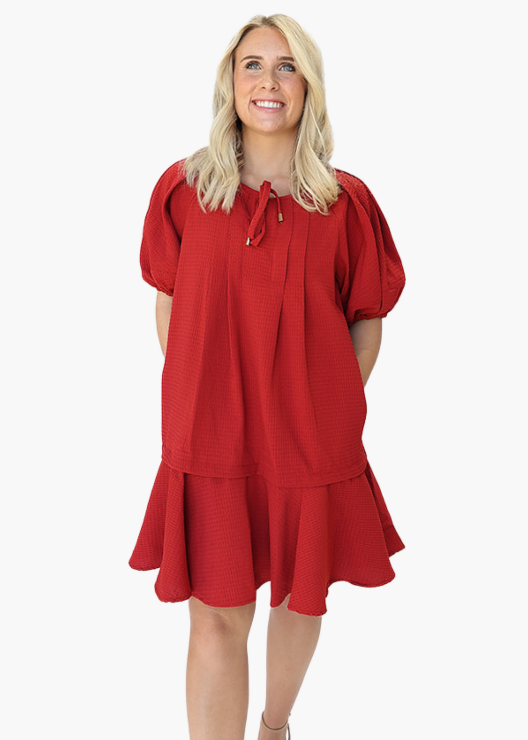 Madison Mini Dress in Brick