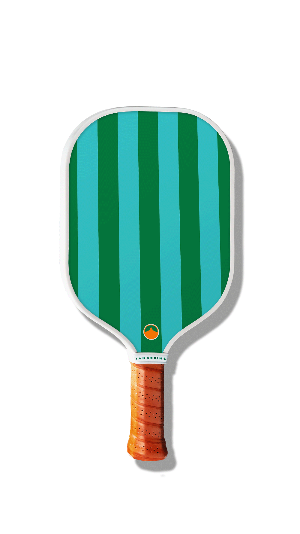 Teal and Green Stripe Pickleball Paddle