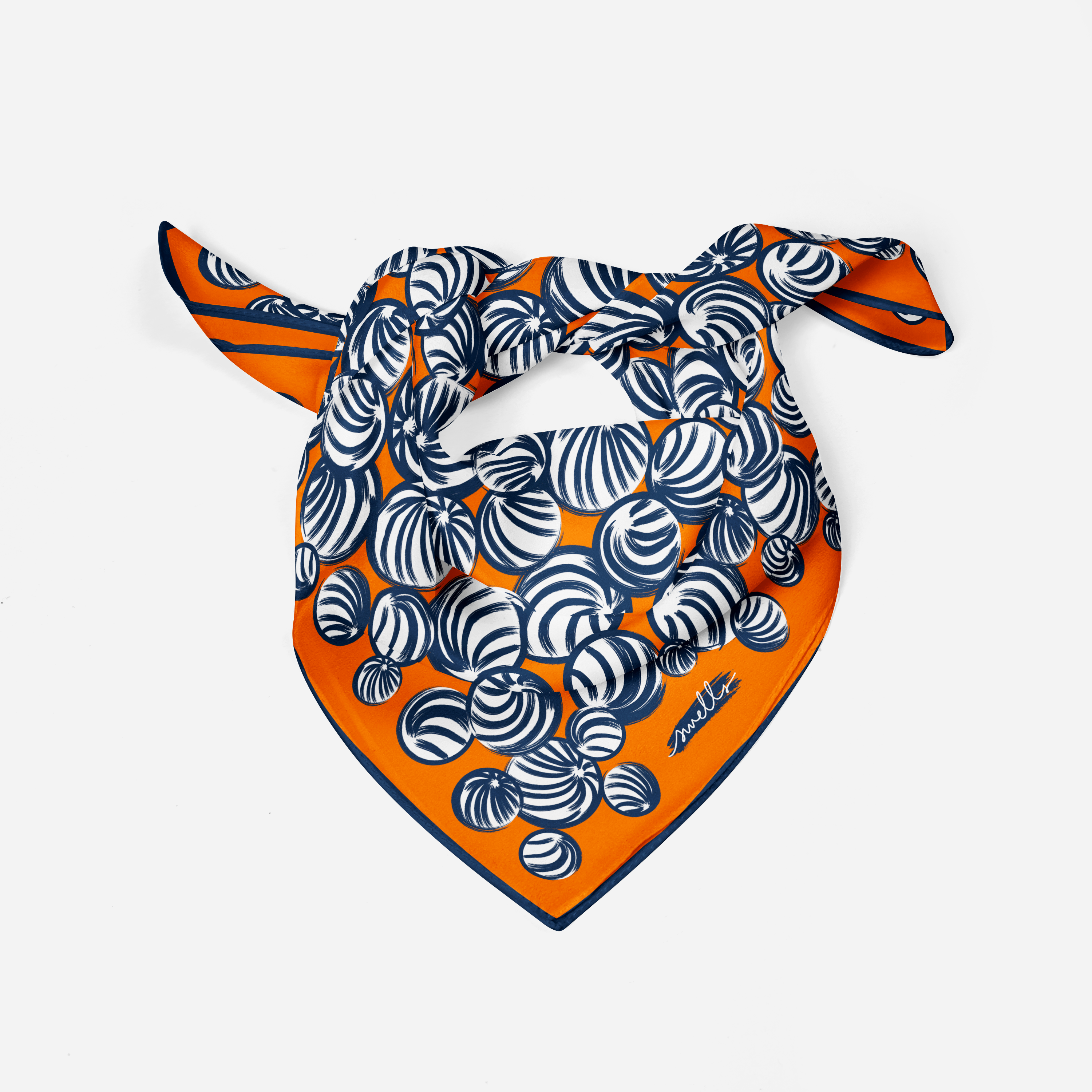 Orange and Navy Game Day Scarf